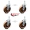 Service Caster 6 Inch High Temp Phenolic Wheel Swivel 12mm Threaded Stem Caster Set SCC SCC-TS20S615-PHSHT-M1215-4 - alternate 1